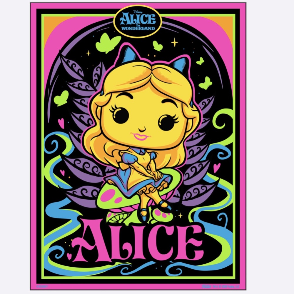 Funko Mad Alice (black light) poster Alice in Wonderland unopened
